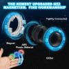 MBOUTrising Magnetic Rings Finger Fidget Toys Set, 12Pcs Glow in The Dark Magnets Rings for Training Relieves Autism Anxiety, Magical Fingears Rings for ADHD, Great Idea Gift for Adults Teens Kids view 3