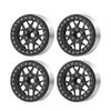 MORLORDY 4PCS RC 2.2 Beadlock Wheels Aluminum Alloy 2.2 inch Wheel Hubs Rims For 1/10 Scale RC Crawler Car SCX10 SCX10 II 90046 SCX10 III AXI03007 D90 TRX4 CC01 Upgrades - Black view 2