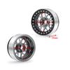 MORLORDY 4PCS RC 2.2 Beadlock Wheels Aluminum Alloy 2.2 inch Wheel Hubs Rims for 1/10 Scale RC Crawler Car SCX10 SCX10 II 90046 SCX10 III AXI03007 D90 TRX4 CC01 Upgrades - Black and Titanium view 3