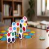 20Pcs 6 Sided Dice, Color Dot Teaching Dice for Board Games Digital Teaching Children view 2