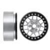 MORLORDY 4PCS RC 2.2 Beadlock Wheels Aluminum Alloy 2.2 inch Wheel Hubs Rims for 1/10 Scale RC Crawler Car SCX10 SCX10 II 90046 SCX10 III AXI03007 D90 TRX4 CC01 Upgrades - Black and Silver view 3