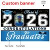Dicodes Custom Congrats Grad Banner 2026 Blue-Graduation Backdrop 2026 for College Graduation Party Decoration - Graduation Banner 2026 for Graduation Decorations(Sky Blue) view 2