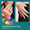 Fidget Ring Women Custom Rings for Men Knot Ring Engraved Rings for Women Rainbow Fidget Ring Celtic Rings for Men view 2