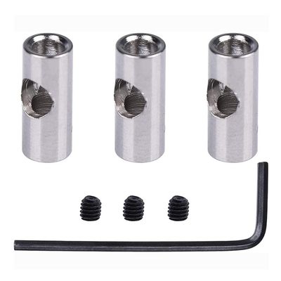 KingVal Replacement 3PCS Metal RC Motor Shaft Pinion Gear Reducer Sleeve Adapter Coupler Convert Apertures 5mm to 3.175mm (1/8 inch) Compatible with 550 540 3650 Series RC Motors