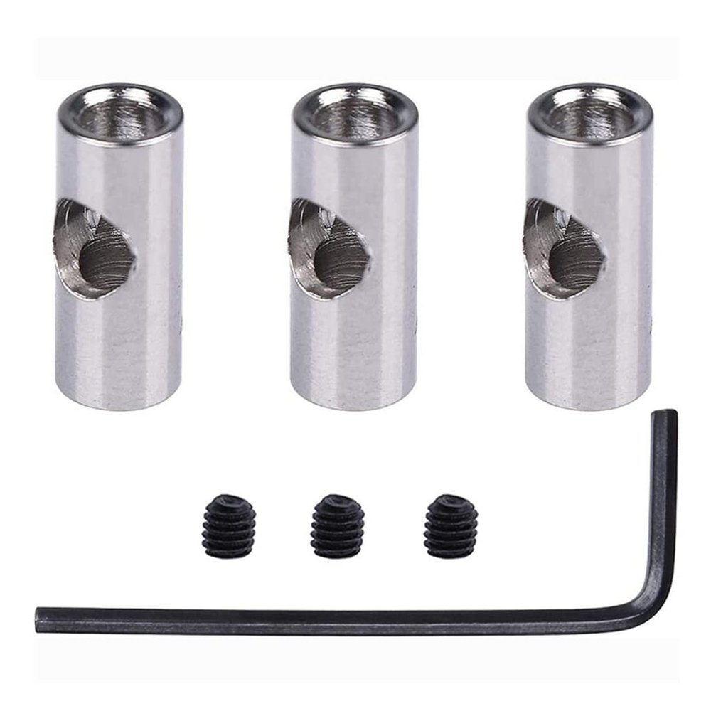 KingVal Replacement 3PCS Metal RC Motor Shaft Pinion Gear Reducer Sleeve Adapter Coupler Convert Apertures 5mm to 3.175mm (1/8 inch) Compatible with 550 540 3650 Series RC Motors