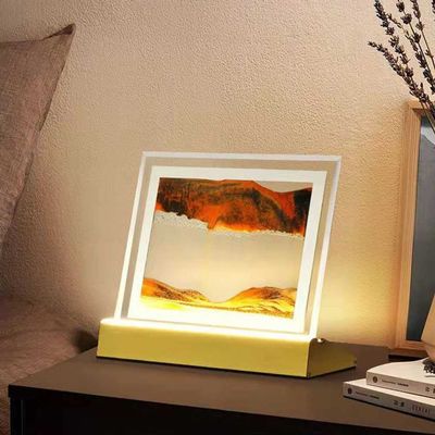 KRIDDR Sand Art Picture, LED Night Touch Moving Sand Pictures Art Frame for Desktop Office Home Sensory Toys Calm Relaxation