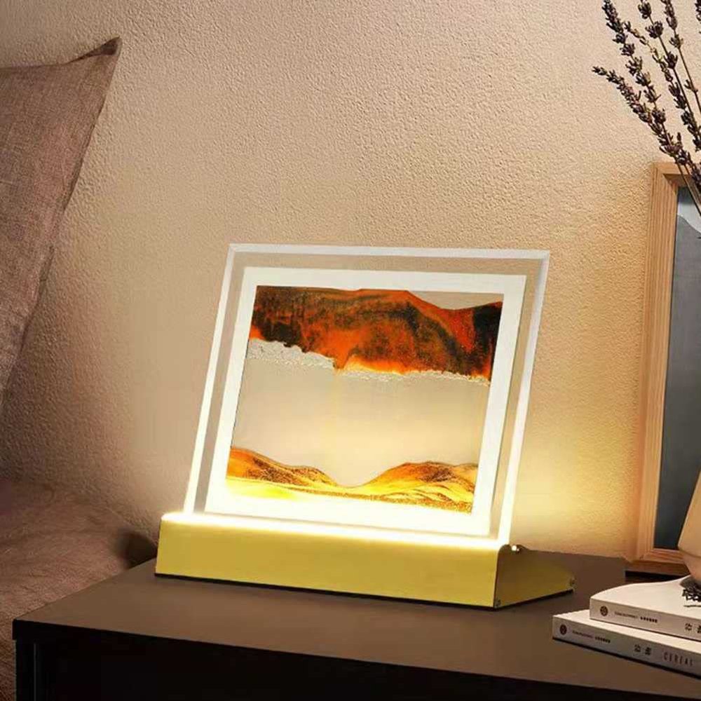 KRIDDR Sand Art Picture, LED Night Touch Moving Sand Pictures Art Frame for Desktop Office Home Sensory Toys Calm Relaxation
