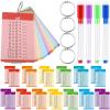 Geyee 52 Pieces Multiplication Flash Cards for 1st to 3rd Grades with 4 Dry Erase Markers and 4 Rings Set Math Flash Cards Educational Times Table Flashcards for Learning Supplies view 1