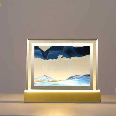 KRIDDR Sand Art Picture, LED Night Touch Moving Sand Pictures Art Frame for Desktop Office Home Sensory Toys Calm Relaxation