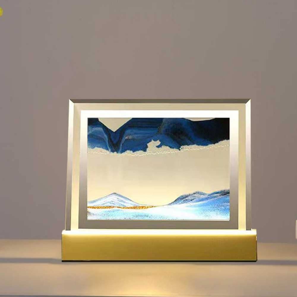 KRIDDR Sand Art Picture, LED Night Touch Moving Sand Pictures Art Frame for Desktop Office Home Sensory Toys Calm Relaxation