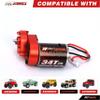 RCAWD Upgraded Carbon Brush 34T(Turn) 370size Brushed Motor&Alloy Center Gear Housing, Transmission Assembled with Steel Gears for Axial 1-24 Scx24 Crawlers Red view 3