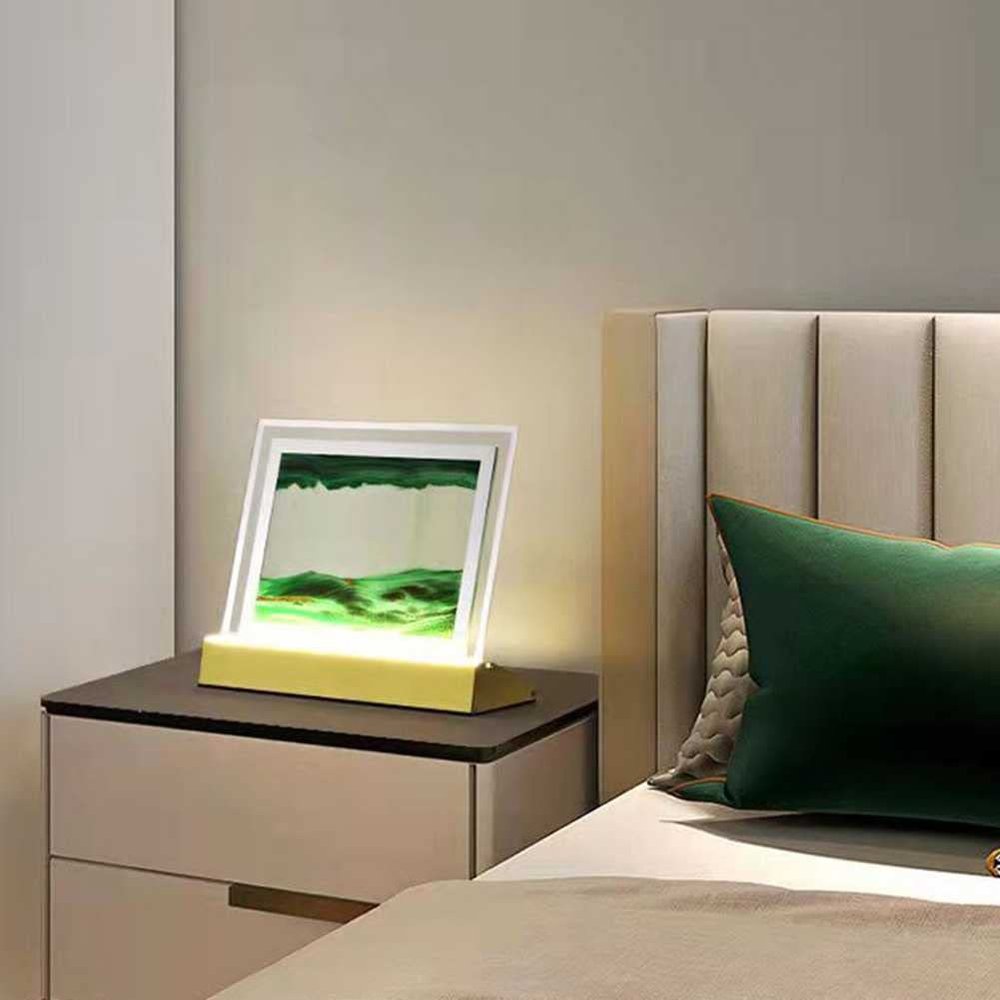 KRIDDR Sand Art Picture, LED Night Touch Moving Sand Pictures Art Frame for Desktop Office Home Sensory Toys Calm Relaxation