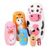 SEWACC 6 Layers Russian Nesting Dolls Cow Pig Duck Matryoshka Dolls Wooden Animal Figurine Matryoshka Wooden Toys for Children Kids Winter Party Wishing Gifts view 1