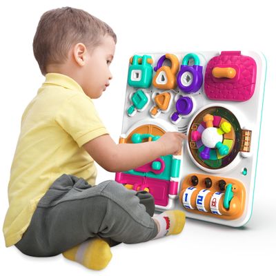auby Sing Lock n' Code Busy Board Sensory Music, Birthday Gifts Pre-School Toys for Kids Age 18 19 20 21 Months, FR461604A