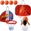 Sosation 2 Pcs Mini Basketball Hoop with 4 Basketball, Sticky Hook, Pump, Indoor No Drilling Basket Ball Hoop Decompress Game for Kid Adult Gift(Shoot Style) view 1