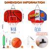 Sosation 2 Pcs Mini Basketball Hoop with 4 Basketball, Sticky Hook, Pump, Indoor No Drilling Basket Ball Hoop Decompress Game for Kid Adult Gift(Shoot Style) view 2