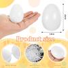 Meooeck 100 Pcs DIY Easter Eggs White Plastic Fillable DIY Empty Blank Eggs for Basket Stuffers Fillers Easter Theme Party Favor Hunt Classroom Prize (1.6 x 2.4 Inch) view 2