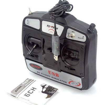 Dynam 6 Channels Mode 2 USB RC Flight Simulator for Airplane Helicopter Trainning