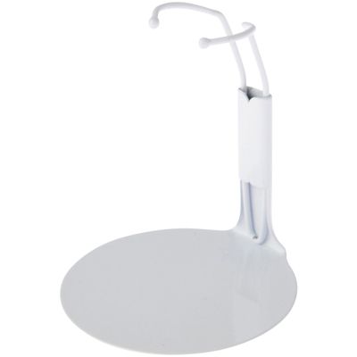 Plymor DSP-25W White Adjustable Action Figure Stand, fits 4.5, 5, and 5.5 inch Action Figures, Waist is 1" - 1.5" wide, 3" - 3.5" around, Pack of 12