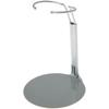 Plymor DSP-4175S Silver Adjustable Doll Stand, fits 7, 7.5, 8, 8.5, and 9 inch Dolls or Action Figures, Waist is 1.75" - 2.25" wide, 5" - 6" around view 1