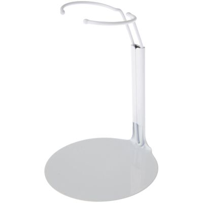 Plymor DSP-4175W White Adjustable Doll Stand, fits 7, 7.5, 8, 8.5, and 9 inch Dolls or Action Figures, Waist is 1.75" - 2.25" wide, 5" - 6" around, Pack of 24