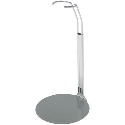 Plymor DSP-5125S Silver Adjustable Doll Stand, fits 10, 11, and 12 inch Slim Waist Dolls, Waist is 1.125" - 1.5" wide, 3.25" - 4" around, Pack of 12