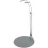 Plymor DSP-5125S Silver Adjustable Doll Stand, fits 10, 11, and 12 inch Slim Waist Dolls, Waist is 1.125" - 1.5" wide, 3.25" - 4" around, Pack of 12 view 1