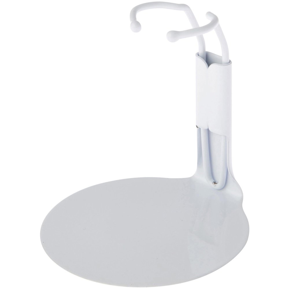 Plymor DSP-20W White Adjustable Action Figure Stand, fits 3.75 and 4 inch Action Figures, Waist is 0.75" - 1" Wide, 2.5" - 3" Around, Pack of 3