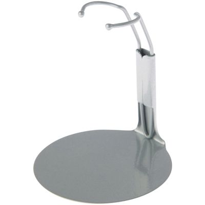 Plymor DSP-25S Silver Adjustable Action Figure Stand, fits 4.5, 5, and 5.5 inch Action Figures, Waist is 1" - 1.5" wide, 3" - 3.5" around, Pack of 2