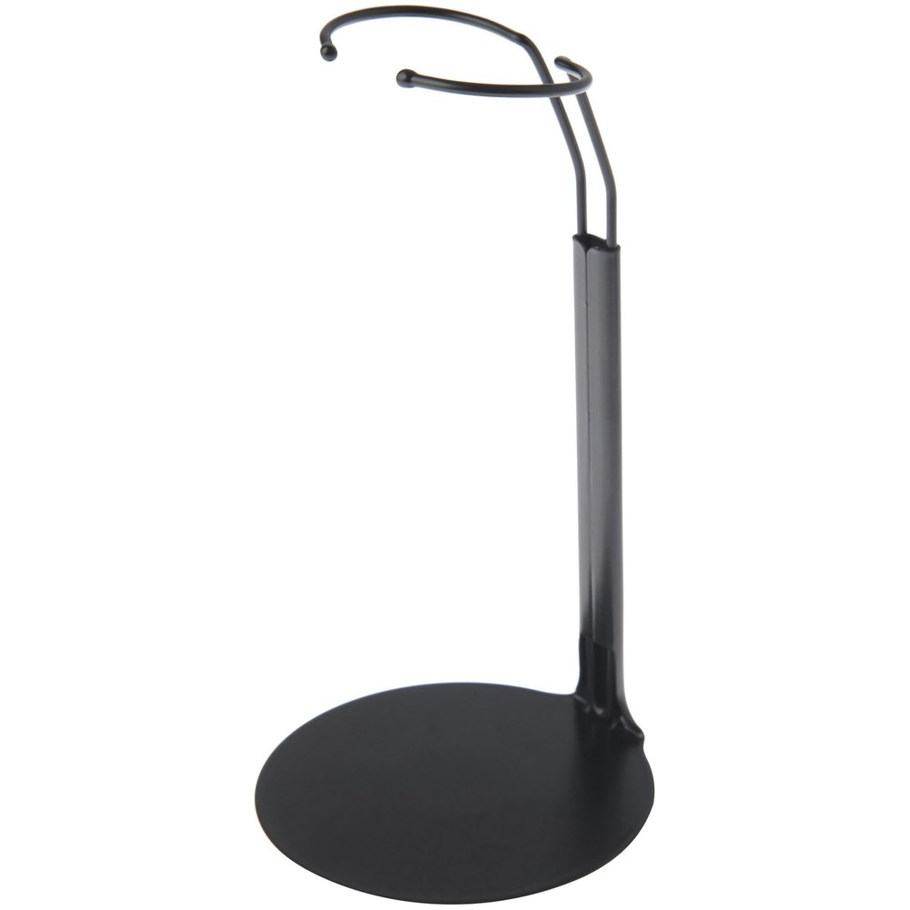 Plymor DSP-5175B Black Adjustable Doll Stand, fits 10, 11, and 12 inch Dolls or Action Figures, Waist is 1.75" - 2.25" wide, 5" - 6" around, Pack of 12