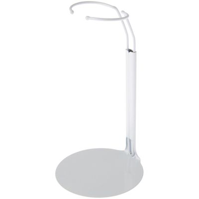 Plymor DSP-5175W White Adjustable Doll Stand, fits 10, 11, and 12 inch Dolls or Action Figures, Waist is 1.75" - 2.25" wide, 5" - 6" around, Pack of 2