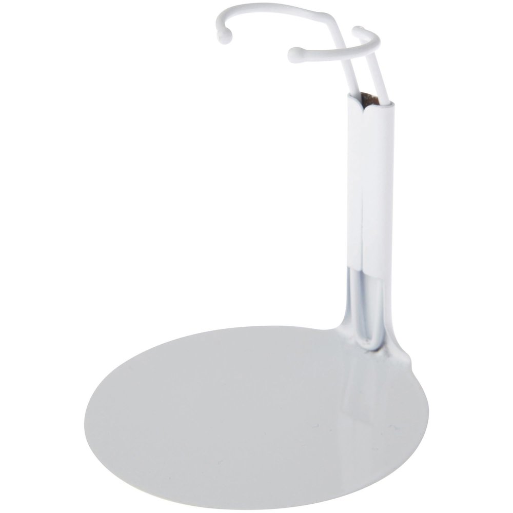 Plymor DSP-30W White Adjustable Action Figure Stand, fits 6 and 6.5 inch Action Figures, Waist is 1.25" - 1.5" wide, 3.25" - 4" around, Pack of 3