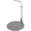 Plymor DSP-4125S Silver Adjustable Doll Stand, fits 7, 7.5, 8, 8.5, and 9 inch Slim Waist Dolls or Action Figures, Waist is 1.125" - 1.5" wide, 3.25" - 4" around view 1