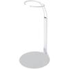 Plymor DSP-5175W White Adjustable Doll Stand, fits 10, 11, and 12 inch Dolls or Action Figures, Waist is 1.75" - 2.25" wide, 5" - 6" around view 1