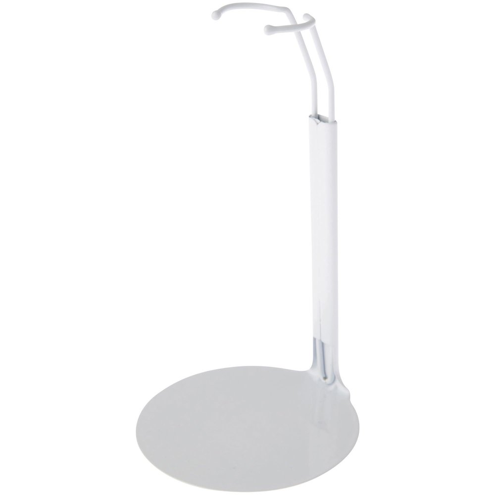 Plymor DSP-5125W White Adjustable Doll Stand, fits 10, 11, and 12 inch Slim Waist Dolls, Waist is 1.125" - 1.5" wide, 3.25" - 4" around, Pack of 3