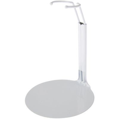 Plymor DSP-4125W White Adjustable Doll Stand, fits 7, 7.5, 8, 8.5, and 9 inch Slim Waist Dolls or Action Figures, Waist is 1.125" - 1.5" wide, 3.25" - 4" around, Pack of 24