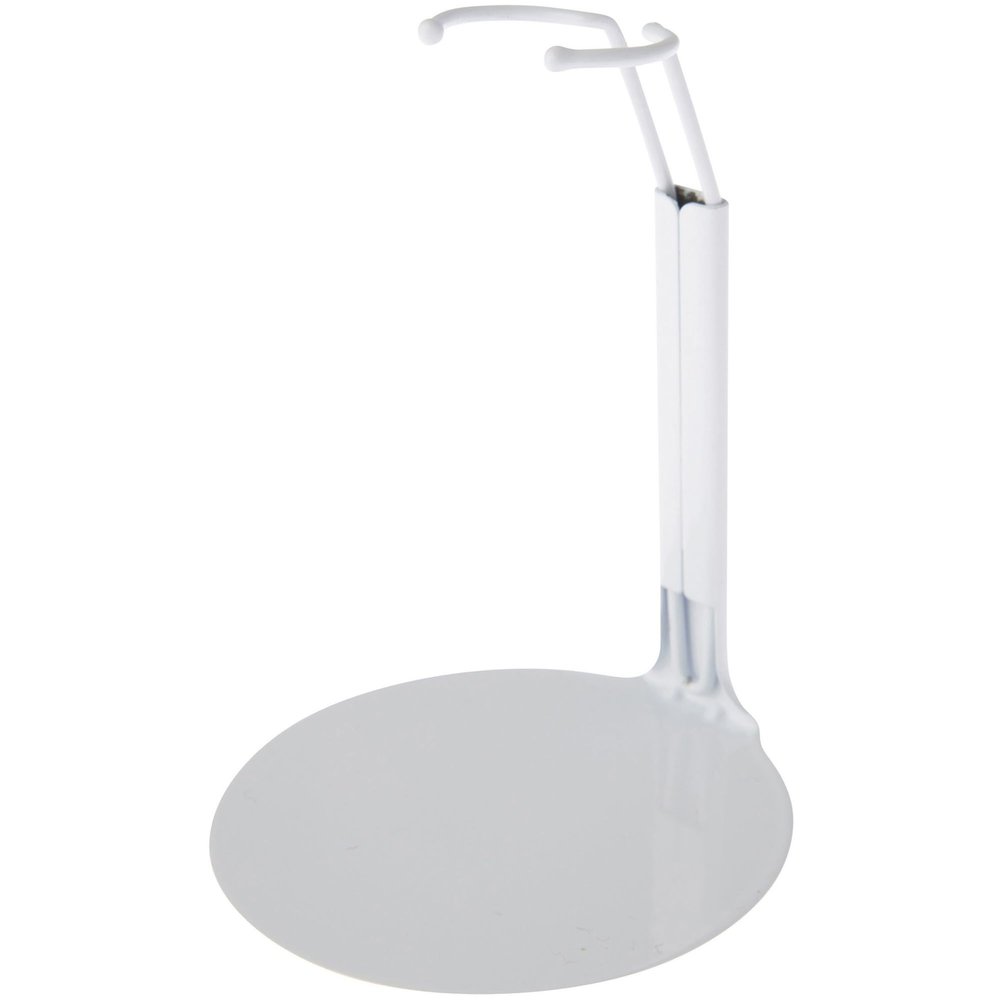 Plymor DSP-4125W White Adjustable Doll Stand, fits 7, 7.5, 8, 8.5, and 9 inch Slim Waist Dolls or Action Figures, Waist is 1.125" - 1.5" wide, 3.25" - 4" around, Pack of 24