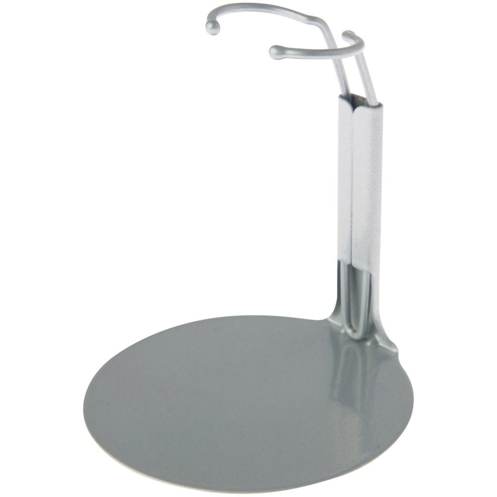 Plymor DSP-30S Silver Adjustable Action Figure Stand, fits 6 and 6.5 inch Action Figures, Waist is 1.25" - 1.5" wide, 3.25" - 4" around, Pack of 3