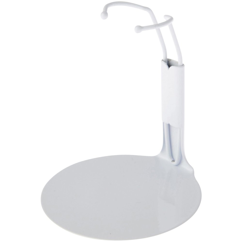 Plymor DSP-25W White Adjustable Action Figure Stand, fits 4.5, 5, and 5.5 inch Action Figures, Waist is 1" - 1.5" wide, 3" - 3.5" around, Pack of 6