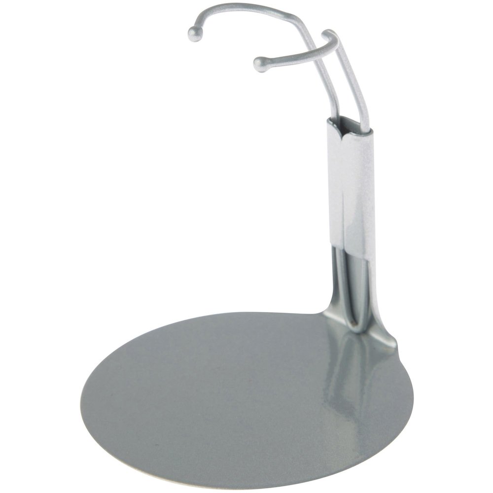 Plymor DSP-25S Silver Adjustable Action Figure Stand, fits 4.5, 5, and 5.5 inch Action Figures, Waist is 1" - 1.5" wide, 3" - 3.5" around, Pack of 12