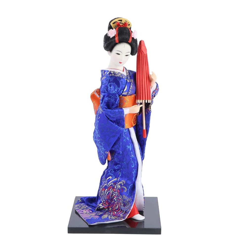 1pc Japanese Geisha Kimono Doll 12 Inch Asian Kimono Doll Traditional Maiko Doll Home Party Table Decoration
