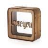 Piggy Bank for Adults, Personalized Wood Detachable Money Bank, Money Box with Name, for Wife Husband (Brown) view 1