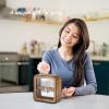Piggy Bank for Adults, Personalized Wood Detachable Money Bank, Money Box with Name, for Wife Husband (Brown) view 3