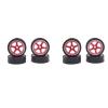 AAPIE 4Pcs 26Mm Metal Wheel Rim Rubber Tire Tyre Set for Wltoys 284131 K969 K989 K999 P929 Mini-Z 1/28 RC Car Upgrades Parts (Color : Blue) view 2