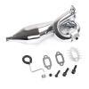 Chrome Resonant Tube Tuned Pipe Exhaust Pipe General for 1/5 HPI Baja 5B Ss 5T 5Sc Rovan King Motor Rc Car Tuned Pipe Exhaust view 2