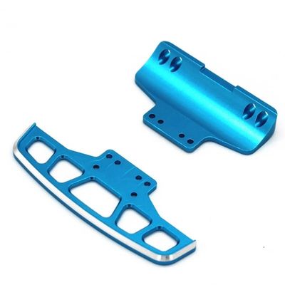 AAPIE Metal Front and Rear Bumper with Vent for Wltoys 284131 K969 K979 K989 K999 P929 P939 1/28 RC Car Upgrade Parts (Color : Blue)