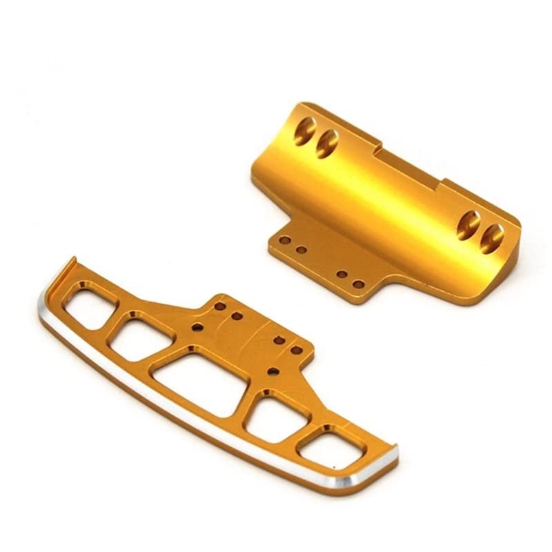 AAPIE Metal Front and Rear Bumper with Vent for Wltoys 284131 K969 K979 K989 K999 P929 P939 1/28 RC Car Upgrade Parts (Color : Yellow)