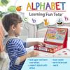 Peaceable Kingdom Alphabet Learning Fun Tote, Hands-on Literacy Activity Set with Magnetic Letters Sheets, Early Reading Skills Development, Kids Age 4+, Portable Classroom Home Organization view 2