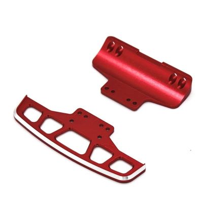 AAPIE Metal Front and Rear Bumper with Vent for Wltoys 284131 K969 K979 K989 K999 P929 P939 1/28 RC Car Upgrade Parts (Color : Red)