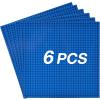 JNZong Classic Baseplates Building Base Plates for Building Bricks 100% Compatible with Major Brands-Baseplates 10" x 10", Pack of 6 (Blue) view 1